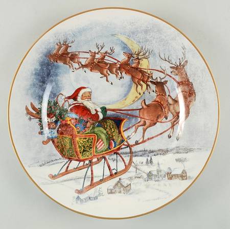 Nostalgic Santa (Nostalgic Christmas) 13" Chop Plate (Round Platter)