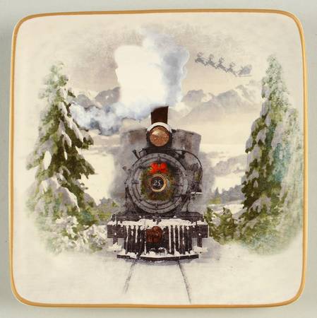 Nostalgic Santa (Nostalgic Christmas) Square Appetizer Plate