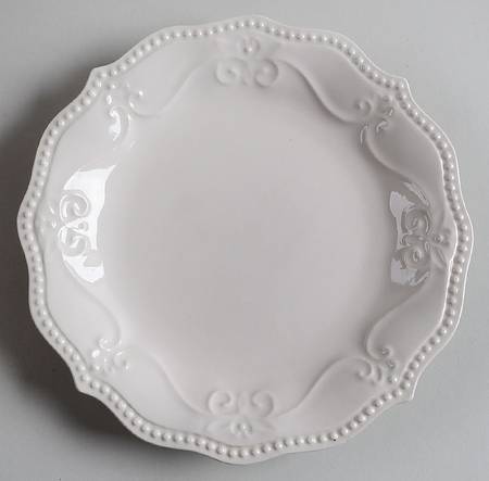 Paige-Linen White Salad Plate