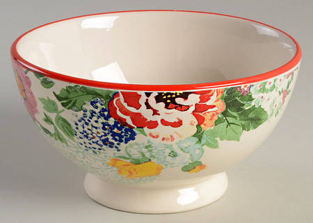 Country Garden Footed Soup/Cereal Bowl