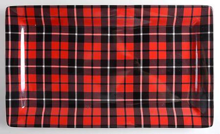 Plaid 17" Rectangular Serving Platter