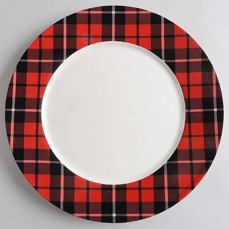 Plaid Dinner Plate