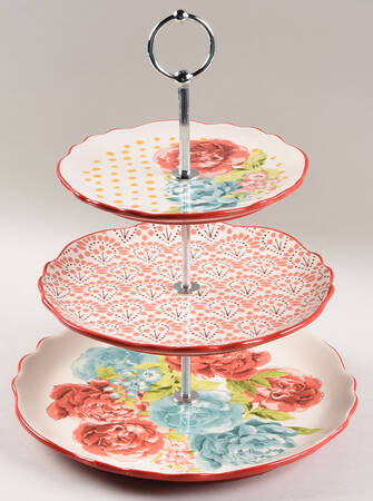 Blossom Jubilee 3-Tiered Serving Tray (DP, SP, BB)