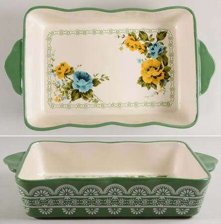 Rose Shadow 12" Rectangular Baker