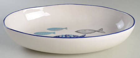 Fish 13" Oval Serving Bowl