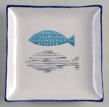 Fish Square Appetizer Plate