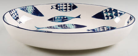 Fish 14" Oval Serving Bowl