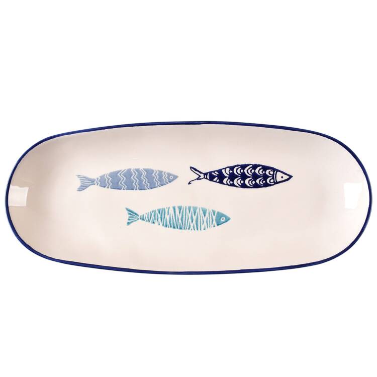 Fish Oblong Tray 14"
