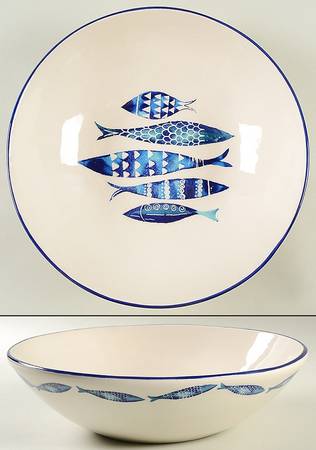 Fish 12" Large Salad Serving Bowl