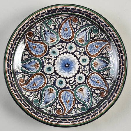 Mezze Blue Salad Plate