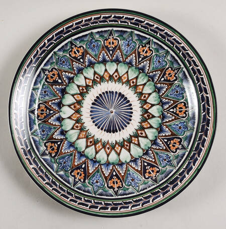 Mezze Blue Salad Plate