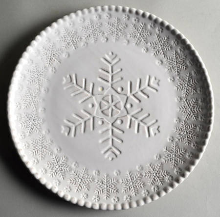 Snowflake White Embossed by Pier 1