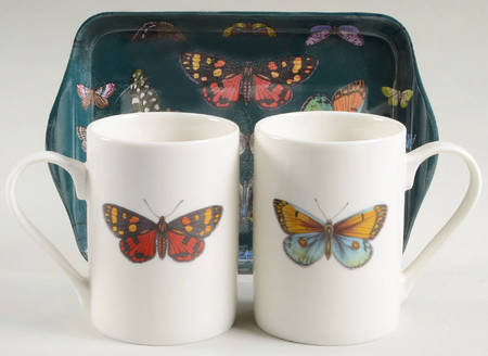 Botanic Garden Harmony Cylindrical Mugs (MUGCY1&2) & Melamine Tray(TREM8)