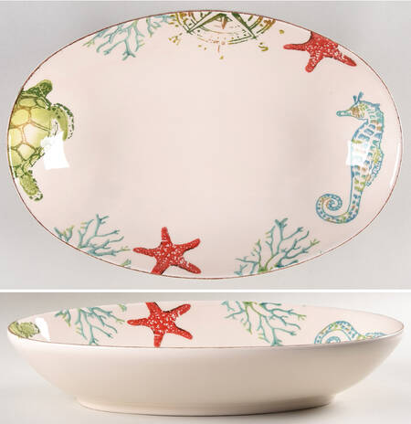 PPC6 13" Oval Serving Bowl