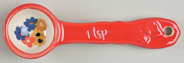 Dazzling Dahlias 1 Teaspoon Ceramic Measuring Spoon