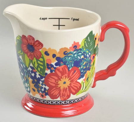 Dazzling Dahlias 32 Oz Measuring Jug