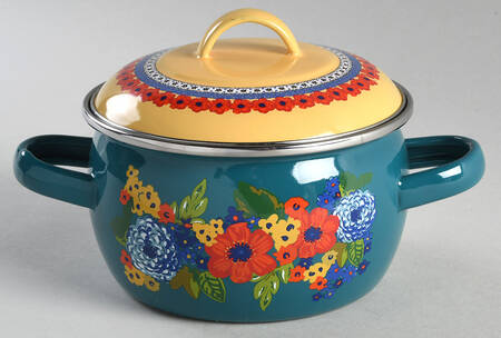 Dazzling Dahlias 1 Quart Metal Dutch Oven