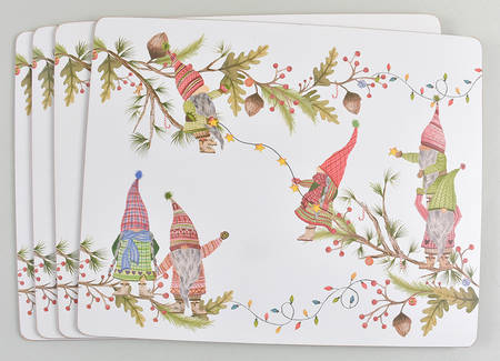 Forest Gnome Corkboard Placemat - Set of 4