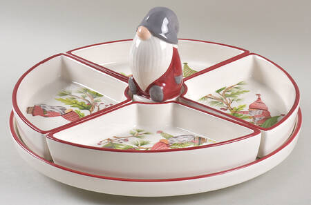 Forest Gnome (5pc) Lazy Susan (4 Motif Sides & Tray)