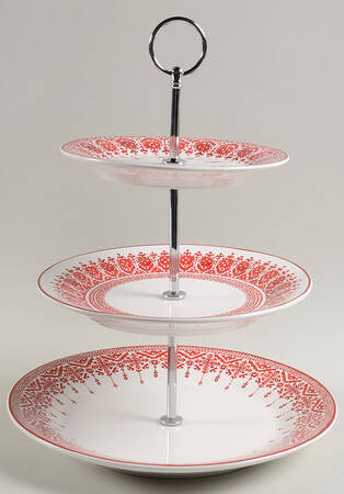 Tahoe Fair Isle 3-Tiered Serving Tray (DP, SP, BB)