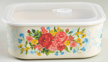 Sweet Rose 8" Nesting Bowl & Plastic Lid