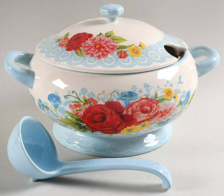 Sweet Rose Tureen & Lid w/Ladle