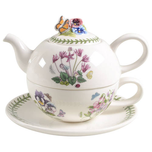 Botanic Garden Bouquet Individual Teapot & Lid with Cup & Saucer