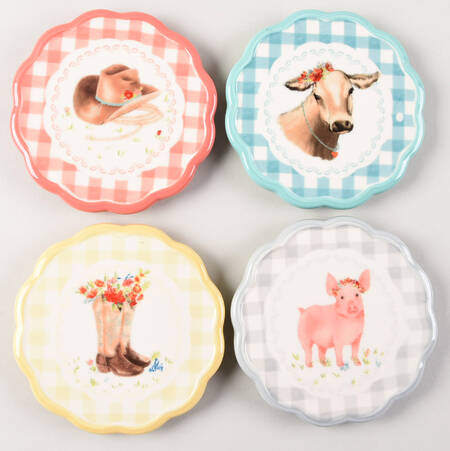 Gingham Coaster - Set of 4 Motifs