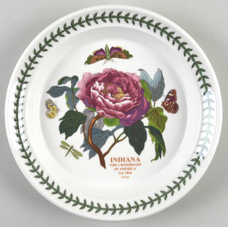 Botanic Garden-Blossoming States Indiana Salad Plate