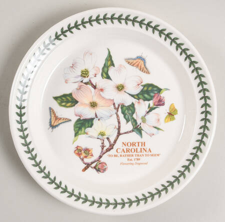 Botanic Garden-Blossoming States North Carolina Salad Plate