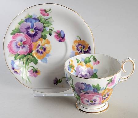 Spring Melody Footed Demitasse Cup & Saucer Set