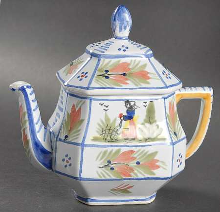 QUI18 Individual Teapot & Lid by Quimper