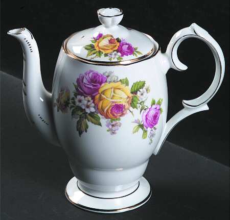 Manor Roses Mini Coffee Pot & Lid