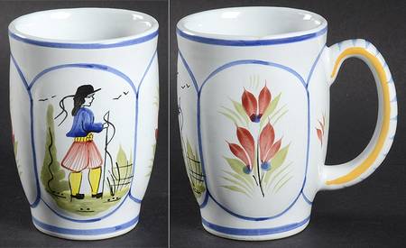 Mistral Blue (Octagonal, Man Center) Mug by Quimper