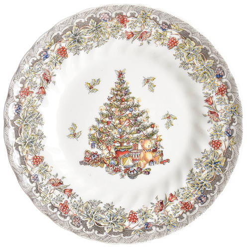 Seasons Greetings Multicolored Bread & Butter Plate