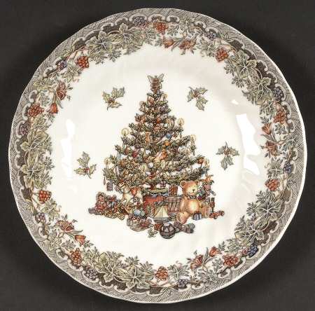 Seasons Greetings Multicolored Salad Plate