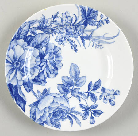 Spring Flourish Blue Salad Plate