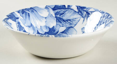 Spring Flourish Blue Oatmeal Bowl