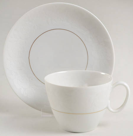 Alencon Flat Cup & Saucer Set