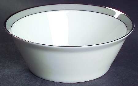 Gala Grey (Platinum Trim) Fruit/Dessert (Sauce) Bowl