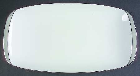 Gala Grey (Platinum Trim) 15" Oval Serving Platter