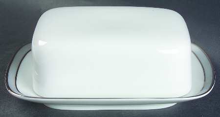 Gala Grey (Platinum Trim) Square Covered Butter