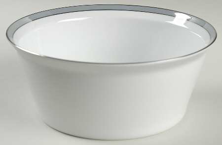 Gala Grey (Platinum Trim) 8" Round Vegetable Bowl