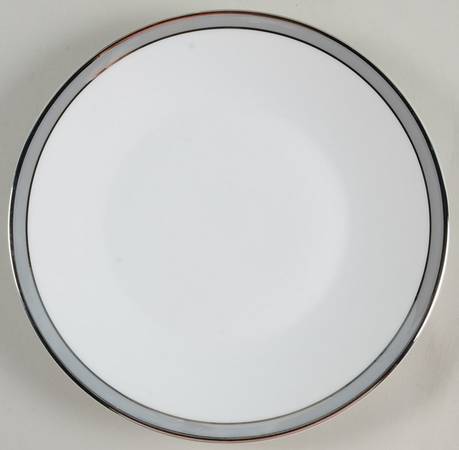 Gala Grey (Platinum Trim) Dessert/Pie Plate