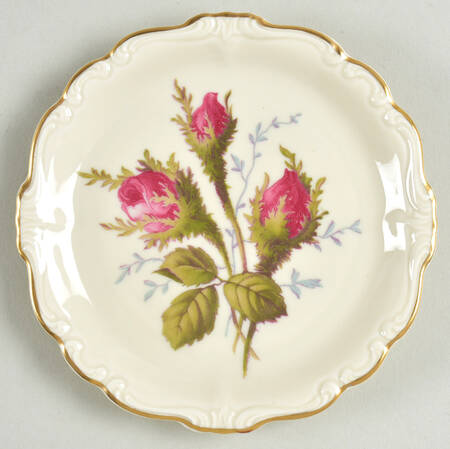 Moss Rose (Pompadour, Ivory Body, Off Center) Coaster