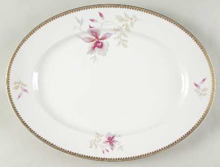 Orchid (Aida) 15" Oval Serving Platter