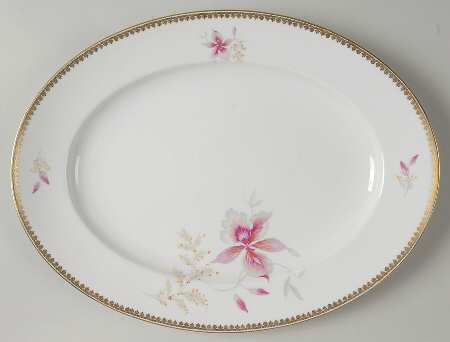 Orchid (Aida) 12" Oval Serving Platter