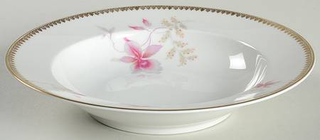 Orchid (Aida) Rim Soup Bowl