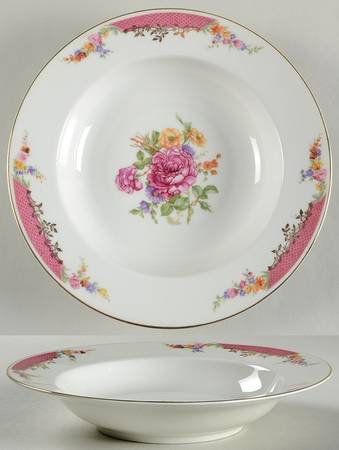Queen's Rose (No Inner Gold Band) Rim Soup Bowl by Rosenthal - Continental