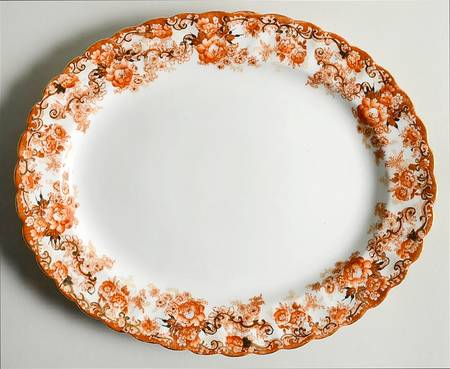 Victorian Rust 13" Oval Serving Platter